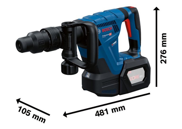 SDS 최대 기능이 있는 Bosch GSH 18V-5 무선 철거 망치.