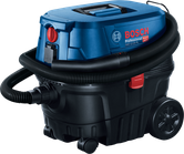 호스가 달린 Bosch GAS12-25 습식/건식 추출기.