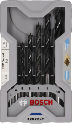 Bosch PRO 우드 브래드 포인트 드릴 비트 세트 7개.