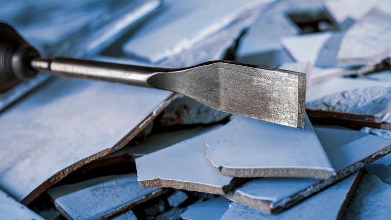 PRO SDS plus-5C 타일 치즐, 40 x 260mm 바닥에서 깨진 세라믹 타일을 제거하는 끌입니다.