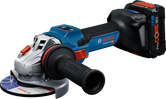 Bosch GWS 18V-15 S 측면 핸들이 달린 무선 각도 그라인더.
