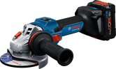 Bosch GWS 18V-15 S 측면 핸들이 달린 무선 각도 그라인더.