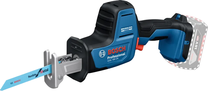 금속 절단용 Bosch GSA 18V-24 왕복톱.
