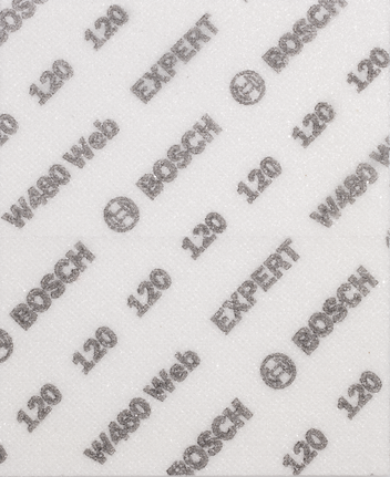 EXPERT W480 Web 1/4 핸드 샌딩 시트, 115 x 140mm, G120 Bosch EXPERT W480 샌딩 시트 G120, 115x140mm.