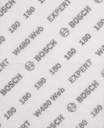 EXPERT W480 Web 1/4 핸드 샌딩 시트, 115 x 140mm, G180 Bosch EXPERT W480 웹 1/4 핸드 샌딩 시트, 그릿 180.