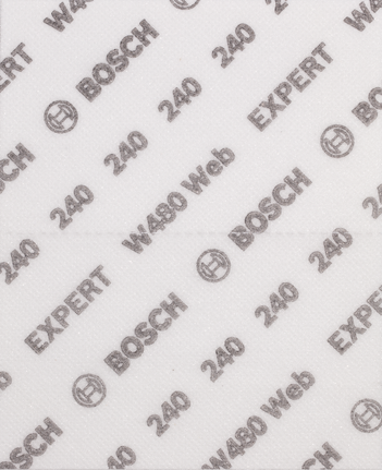 EXPERT W480 Web 1/4 핸드 샌딩 시트, 115 x 140mm, G240 Bosch EXPERT W480 웹 핸드 샌딩 시트, 그릿 240.