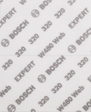 EXPERT W480 Web 1/4 핸드 샌딩 시트, 115 x 140mm, G320 Bosch EXPERT W480 웹 핸드 샌딩 시트 G320 그릿.