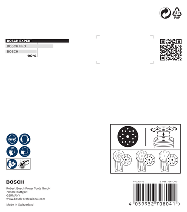 EXPERT O780 포일 샌딩 디스크, 125mm, G400 Bosch EXPERT O780 125mm G400 샌딩 디스크