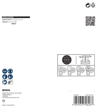 EXPERT O780 포일 샌딩 디스크, 150mm, G60 Bosch EXPERT O780 포일 샌딩 디스크 150mm G60
