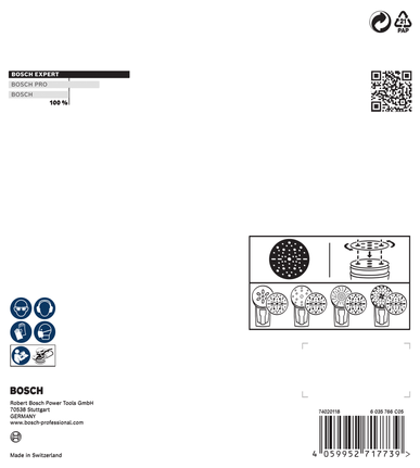 EXPERT O780 포일 샌딩 디스크, 150mm, G80 Bosch 150mm EXPERT O780 샌딩 디스크 G80.
