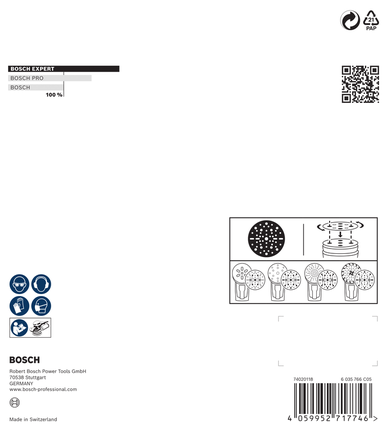 EXPERT O780 포일 샌딩 디스크, 150mm, G120 Bosch EXPERT O780 150mm G120 샌딩 디스크