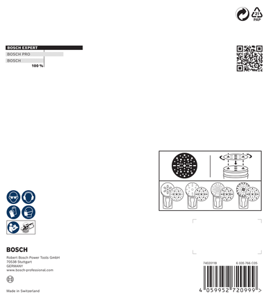 EXPERT O780 포일 샌딩 디스크, 150mm, G320 Bosch EXPERT O780 150mm 샌딩 디스크 G320