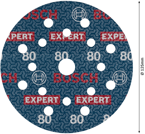 EXPERT O780 포일 샌딩 디스크, 125mm, G80 Bosch EXPERT O780 125mm G80 포일 샌딩 디스크.