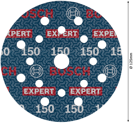 EXPERT O780 포일 샌딩 디스크, 125mm, G150 Bosch EXPERT O780 포일 샌딩 디스크 125mm G150.