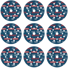 Bosch EXPERT O780 포일 샌딩 디스크 세트, 125mm 다양한 그릿.