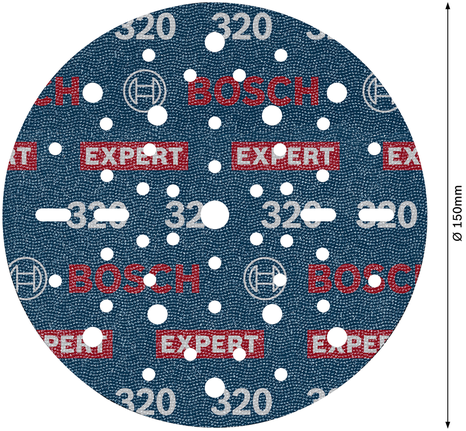 EXPERT O780 포일 샌딩 디스크, 150mm, G320 Bosch EXPERT O780 포일 샌딩 디스크 150mm G320.