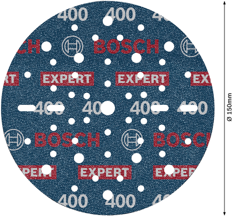 EXPERT O780 포일 샌딩 디스크, 150mm, G400 Bosch EXPERT O780 포일 샌딩 디스크 150mm G400.