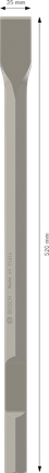 PRO HEX 28-4C 플랫 치즐, 35 x 520mm Bosch PRO HEX 28-4C 평치즐 35x520mm.