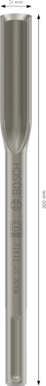 PRO SDS max Hollow Gouging 치즐, 26 x 300mm Bosch PRO SDS max 중공 고우징 끌, 26 x 300mm.