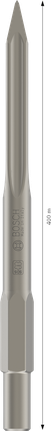 Bosch PRO HEX 30-5C 뾰족 끌, 길이 400mm.