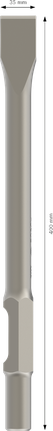 PRO HEX 30-4C 플랫 치즐, 35 x 400mm Bosch PRO HEX 30-4C 평치 끌 35 x 400 mm.
