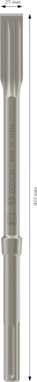 PRO SDS max-5C 플랫 치즐, 25 x 400mm Bosch PRO SDS max-5C 평치즐 25 x 400 mm.