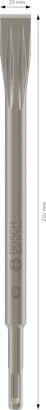 PRO SDS plus-5C Bosch PRO SDS plus-5C 철거용 평치즐 20x250mm.