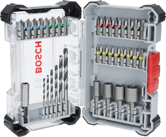 Bosch 35피스 초경 드라이버 및 HSS 드릴 비트 세트.