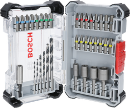 Bosch 35피스 초경 드라이버 및 HSS 드릴 비트 세트.