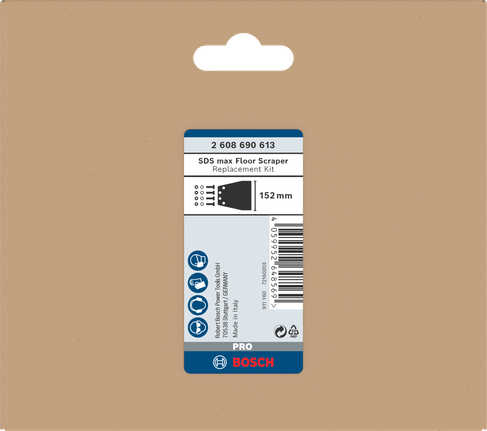 Bosch PRO SDS 맥스 바닥 스크레이퍼 교체 세트 152mm.