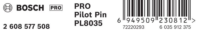 Bosch PRO Pilot Pin PL8035 패키징.