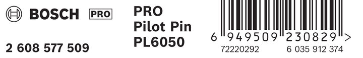 Bosch PRO 파일럿 핀 PL6050