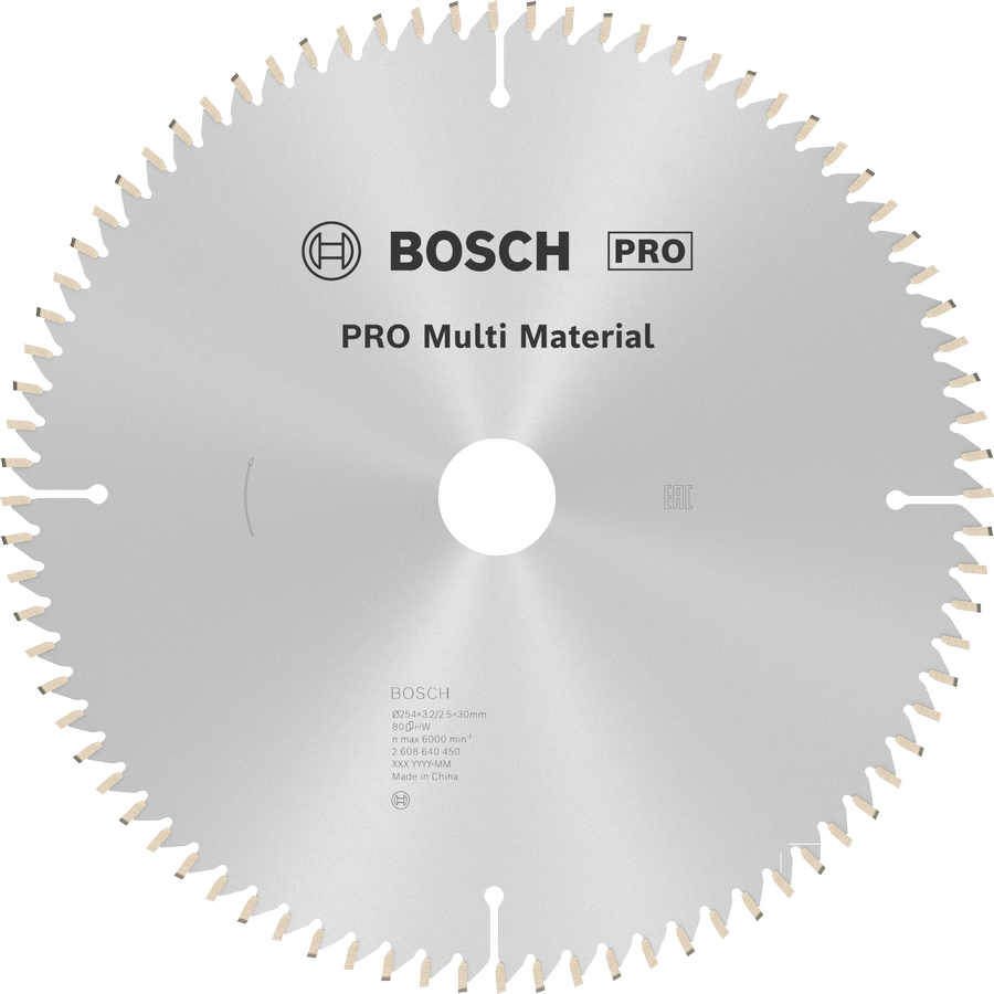 Bosch PRO 다중 소재 원형 톱날, 80개 이빨.