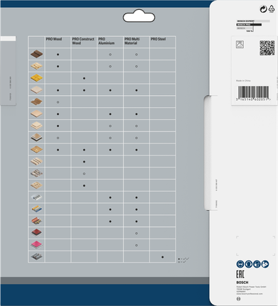 Bosch PRO 멀티 머티리얼 원형 톱 블레이드 254 x 2.7 x 25.4 mm.