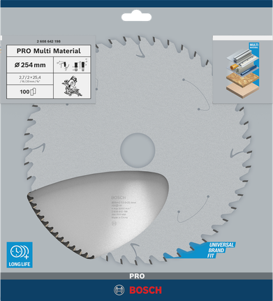 Bosch PRO 멀티 머티리얼 254mm 원형 톱날.