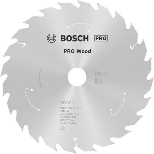 Bosch PRO Wood 무선 원형 톱날 T24.