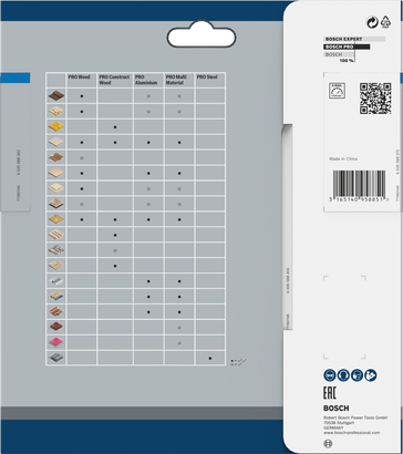 PRO Aluminium cordless Bosch PRO 알루미늄 원형 톱날 165 x 1.8 x 20 mm.