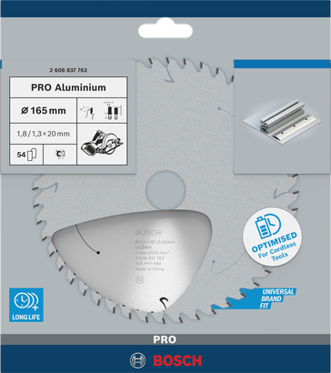 PRO Aluminium cordless Bosch PRO 알루미늄 원형 톱날 165×1.8×20mm