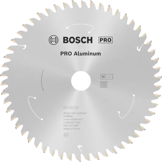Bosch PRO 알루미늄 원형 톱날, 54개 이빨.