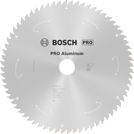Bosch PRO 알루미늄 원형 톱날, 254mm, 68개 이빨.