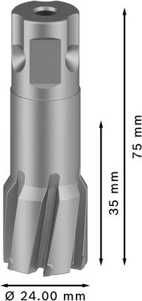 PRO Metal TCT 브로치 커터, 24 x 35 x 75mm Bosch PRO 메탈 TCT 링 커터 24x35x75mm.