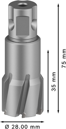 PRO Metal TCT 브로치 커터, 28 x 35 x 75mm Bosch PRO 메탈 TCT 링 커터 28x35x75mm.