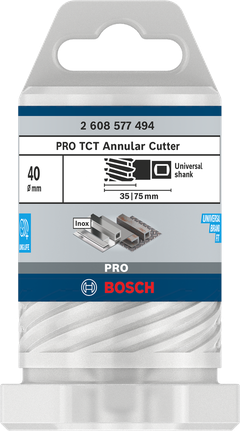 PRO Metal TCT 브로치 커터, 40 x 35 x 75mm Bosch PRO Metal TCT 링커터 40×35×75 mm.