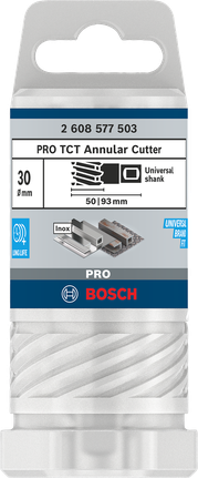 PRO Metal TCT 브로치 커터, 30 x 50 x 93mm Bosch PRO 메탈 TCT 링커터 30×50×93mm.