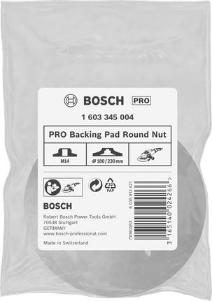 Bosch PRO 백킹 패드 라운드 너트 180/230mm.