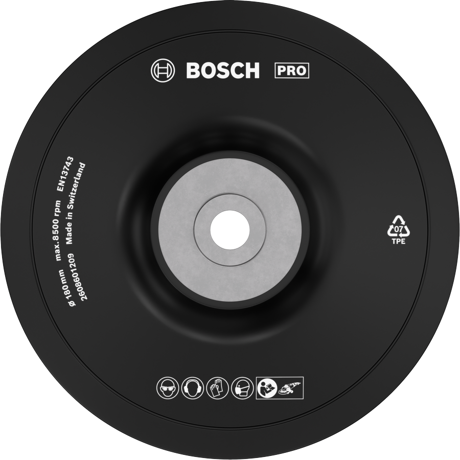 각도 그라인더용 Bosch PRO 백킹 패드 소프트 180mm.