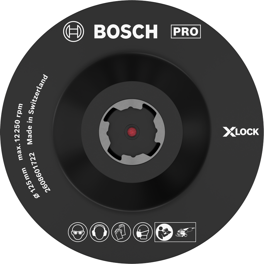 Bosch PRO 백킹 패드 X-Lock 125mm 후크 앤 루프.
