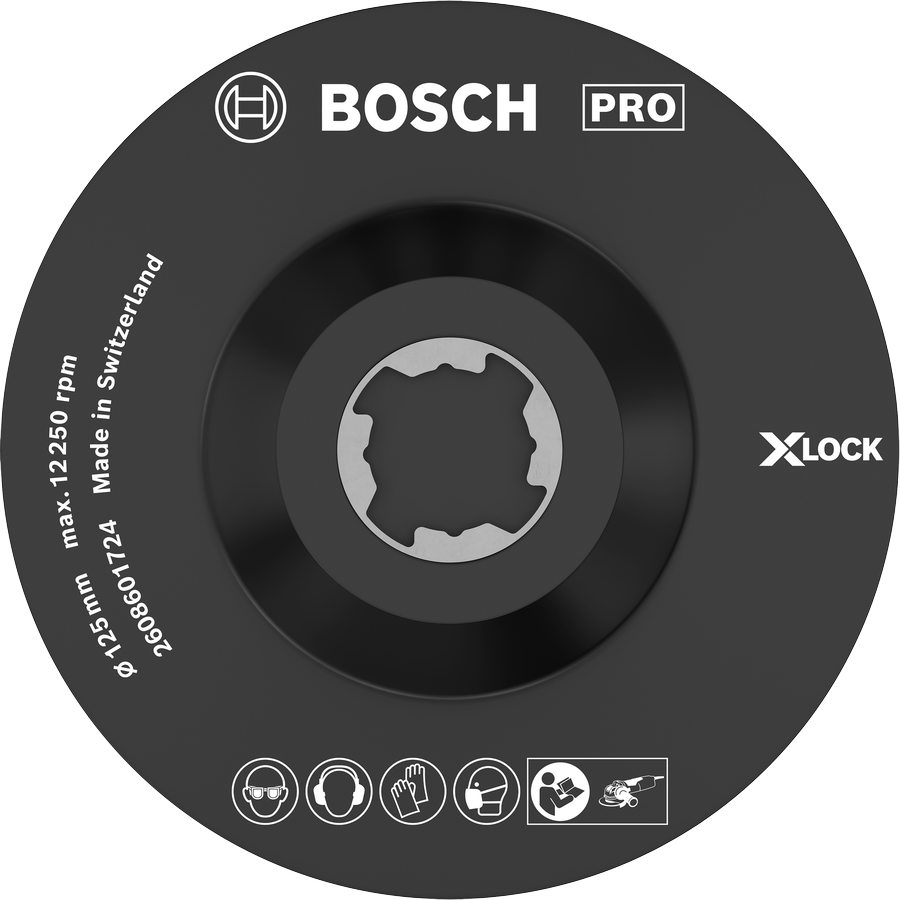 X-LOCK 그라인더용 Bosch PRO 백킹 패드 125mm SCM.