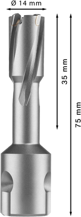 PRO Metal TCT 브로치 커터, 14 x 35 x 75mm Bosch PRO 메탈 TCT 링커터 14 x 35 x 75 mm.
