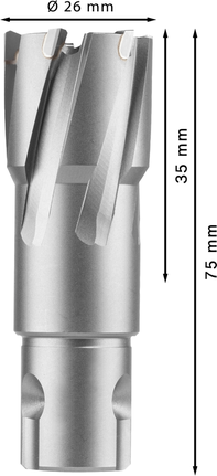 PRO Metal TCT 브로치 커터, 26 x 35 x 75mm Bosch PRO 메탈 TCT 링 커터 26x35x75mm.